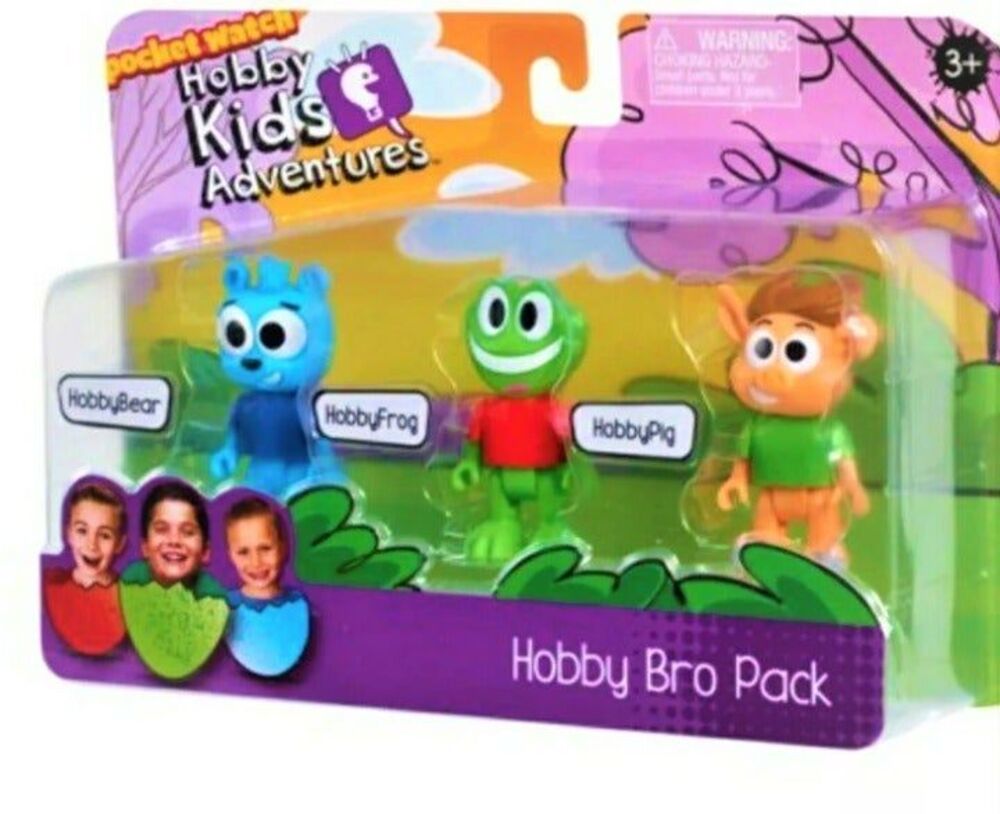Pocket Watch Hobby Kids Adventures Bro Pack Figures Toys Bear Frog Pig 3+ New